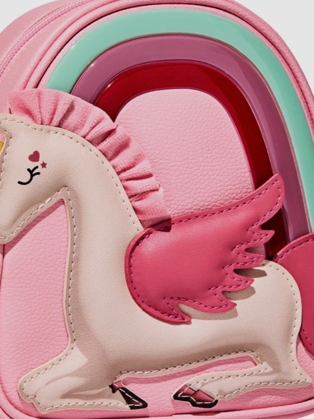 Bath & Body Works Pink Unicorn Kids Backpack with Mint & Red Accents